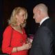 Jerry Hall and Armand Leroi at Christie's auction house in aid of the Terrence Higgins Trust