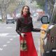 Whitney Port – Looking chic in a red dress and leather jacket