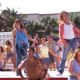 Kelly (Kelly Clarkson), Justin (Justin Guarini) and their fellow celebrants sing and dance during the final party/dance of a memorable Spring Break.