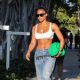 Lori Harvey – Shows off her abs wearing a sports bra and jeans in West Hollywood