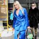 Lindsey Vonn – In a satin blue Gucci outfit promoting her new book ‘Rise – My Story’ in New York