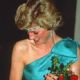 Princess Diana during a gala dinner dance at the Southern Cross Hotel on October 31, 1985 in Melbourne, Australia