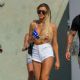 Ellie O’Donnell in Bikini Top and Shorts on holiday in Marbella