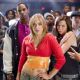 (Left to right) Rivals on the dance floor include Thomas (Damon Wayans, Jr.) and Megan (Shoshana Bush) and Nora (Christina Murphy) and Tyler (Ross Thomas) in the comic spoof 'Dance Flick.' Photo Credit: Glen Wilson. Copyright ©2009 by PARAMOUNT PI