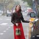 Whitney Port – Looking chic in a red dress and leather jacket