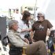 (Left to right) Harrison Ford and executive producers Kathleen Kennedy and George Lucas on the set of 'Indiana Jones and the Kingdom of the Crystal Skull.' Photo Credit: David James. ™ & © 2008 Lucasfilm Ltd. All Rights Reserved. Used under author