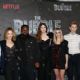 Karen Gillan – Pictured at ‘The Bubble’ photocall in Los Angeles