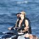 Paris Hilton – In a red bikini with fiance Carter Reum in Sardinia